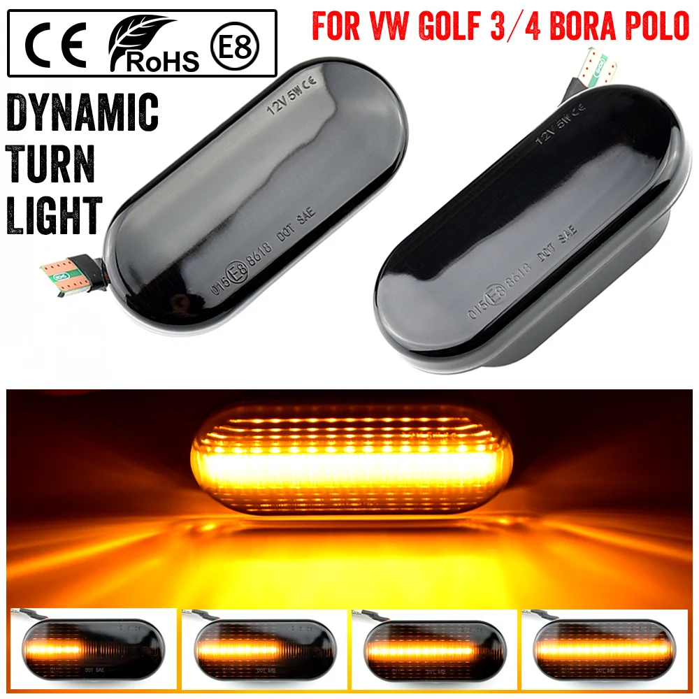 Dynamic LED Side Marker Signal Light Indicator Lamp For SEAT Leon 1P Ibiza Mk3 6L Mk4 6J Toledo Exeo Sedan Exeo Sedan Exeo ST