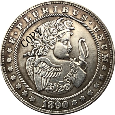 Хобо никель 1890 CC сша Морган доллар Монета КОПИЯ Тип 166 Безвалютные монеты  | Безвалютные монеты -4000583083460