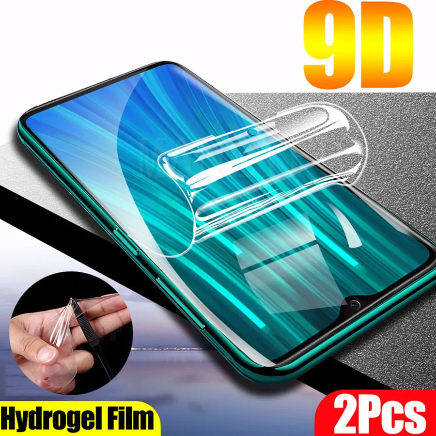 

2Pcs/Lot 9D Front Soft Silicone TPU Screen Protector Full Cover For Xiaomi Redmi Note 8 Pro Mi 9T Clear Hydrogel Sticker Film