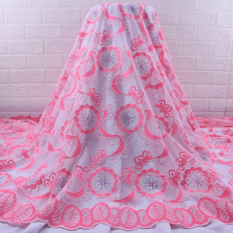 Оранжевая африканская сухая кружевная ткань высокого качества 2020 шнур кружева