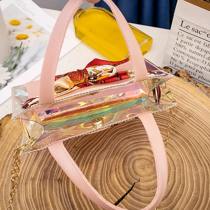 

2020 New Korean Style Women Fashion Chain Shoulder Bags Ladies Scarf Decor Crossbody Bags Mobile Phone Bag for Travel Date
