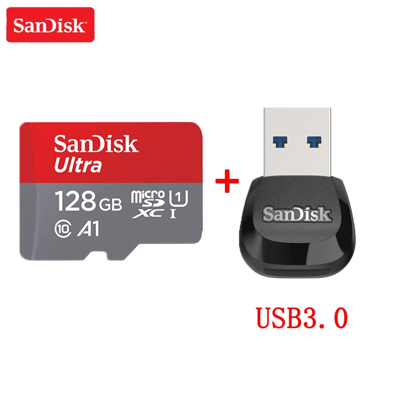 Карта памяти Sandisk Micro SD класс 10 16 ГБ 32 64 128 карта C10 Mini SDHC SDXC TF-карта для смартфонов и