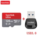 Карта памяти Sandisk Micro SD, класс 10, 16 ГБ, 32 ГБ, 64 ГБ, 128 ГБ, карта памяти C10 Mini, SD, SDHC, SDXC, TF-карта для смартфонов и ТВ, TF-карта