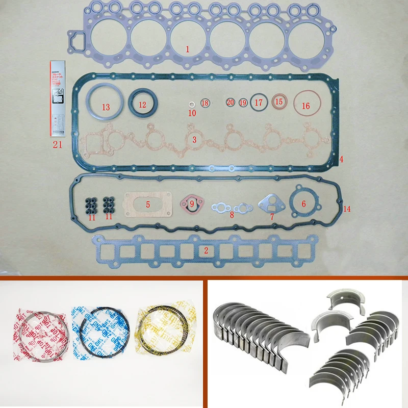 Полный комплект прокладок TB42 шатун коленчатого вала подшипник поршневое кольцо