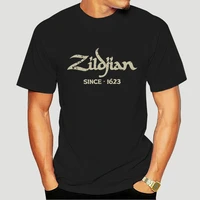 new since 1623 zildjian logo white color font men t shirt
