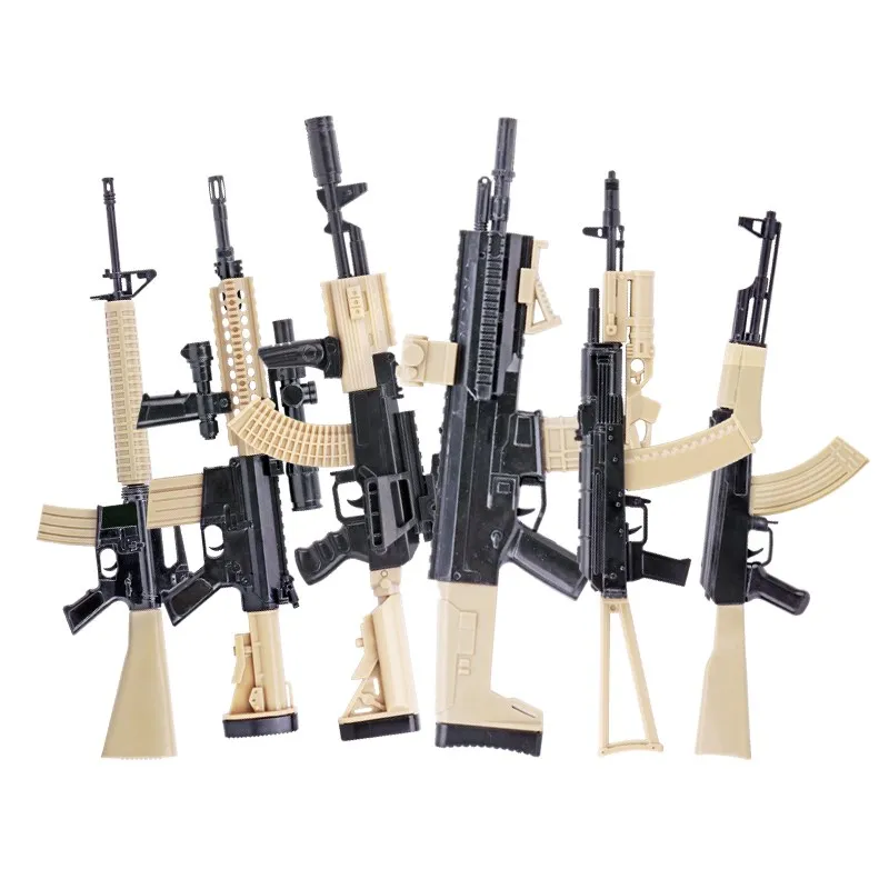 1:6 пистолет в сборе модель для 1" фигурка Штурмовая винтовка AK47 M4 M16 AKM AK74 цветная версия модель оружия