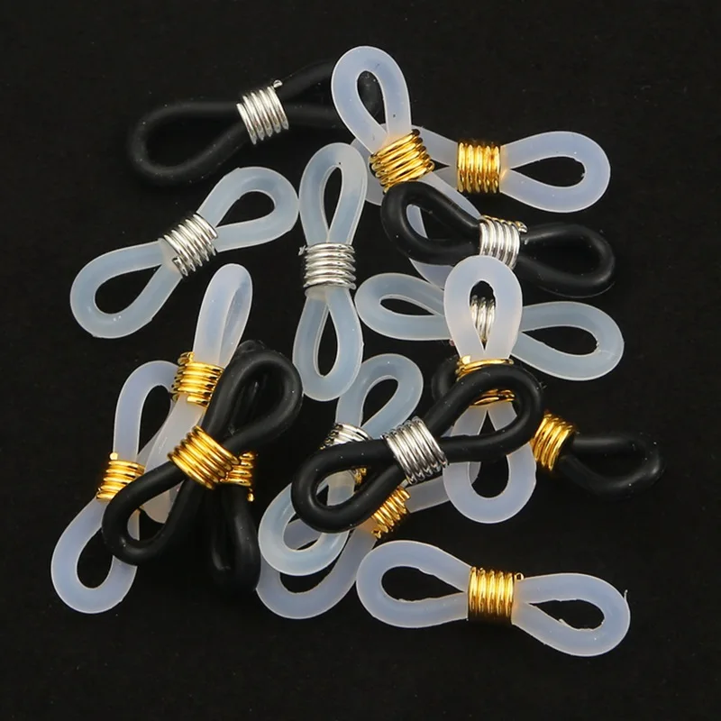 

Eyeglass Chain Ends Adjustable Silicone Ends Connectors Anti-slip Ends Retainer Connector Holder Eyeglass Strap Holder Loop