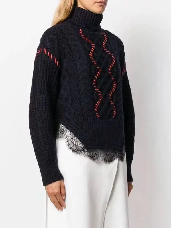 DEAT 2019 Новый Зимний вязаный свитер с круглым вырезом и длинными рукавами пуловер