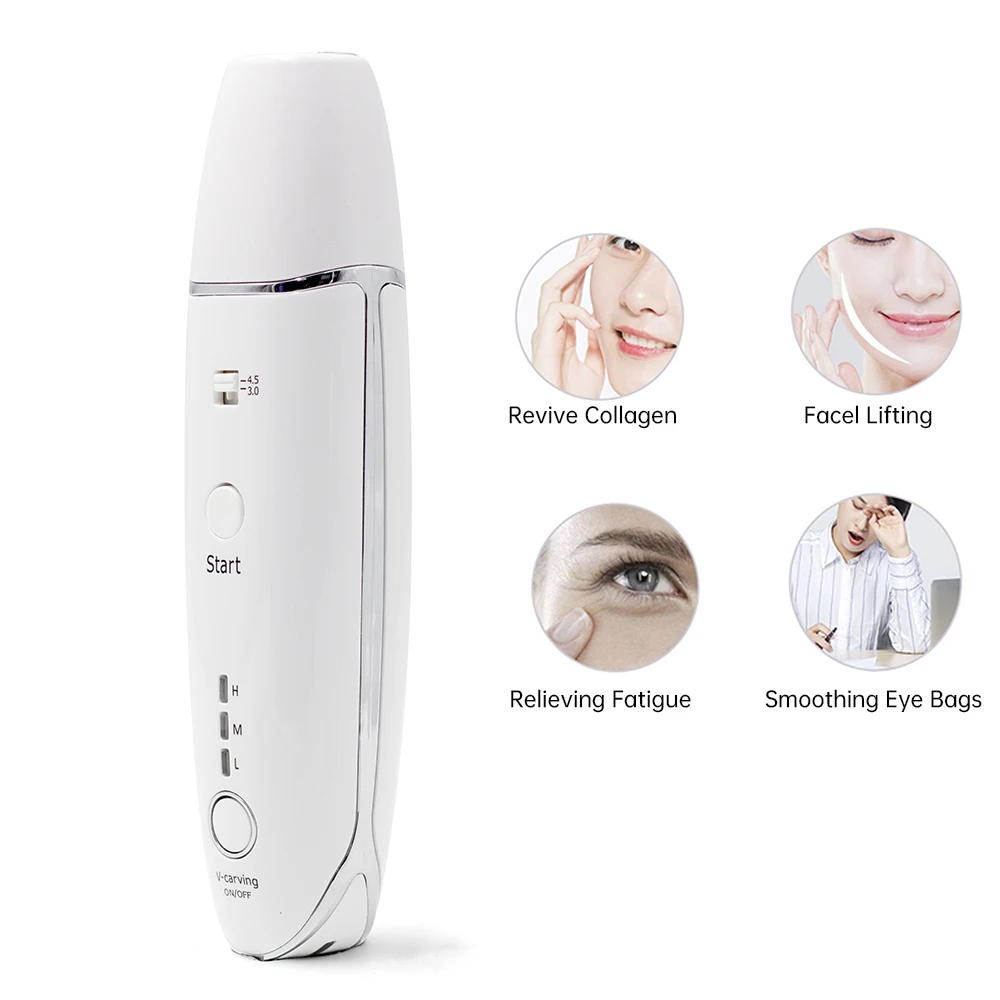 Ультразвуковая линия для лифтинга лица Hifu Mini V образная машина удаления морщин и