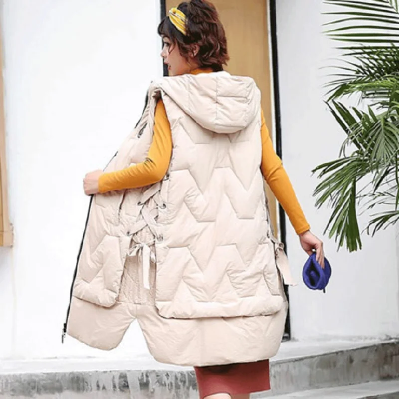 Пуховое пальто жилет женская осенняя и зимняя одежда 2019 Новая Модная хлопковая