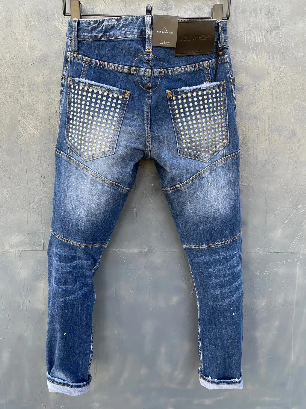 Dsquared2 новая уличная мужская одежда рваные мужские джинсы с ручной росписью T151 |