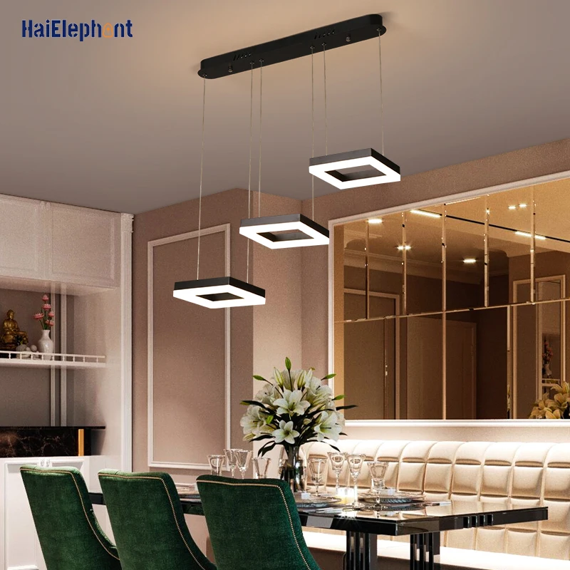 Современный квадратный светодиодный подвесные светильники для столовой