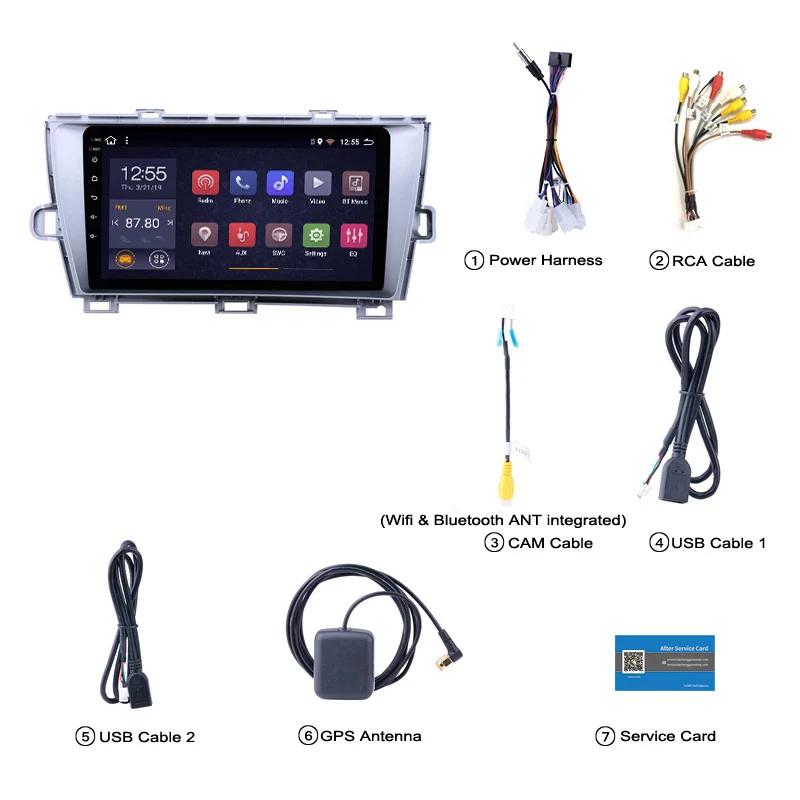 2G ram 32G rom 9 дюймов Android 8,1 gps навигация радио для 2009-2013 Toyota Prius LHD с Bluetooth USB wifi