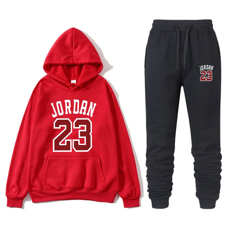

New 2020 Hoodie Basketball Suit 23 Track Suit Sweatshirt Fleece Hooded Suit + Sweat Pants Jogging Supzxu Pullover 3xl