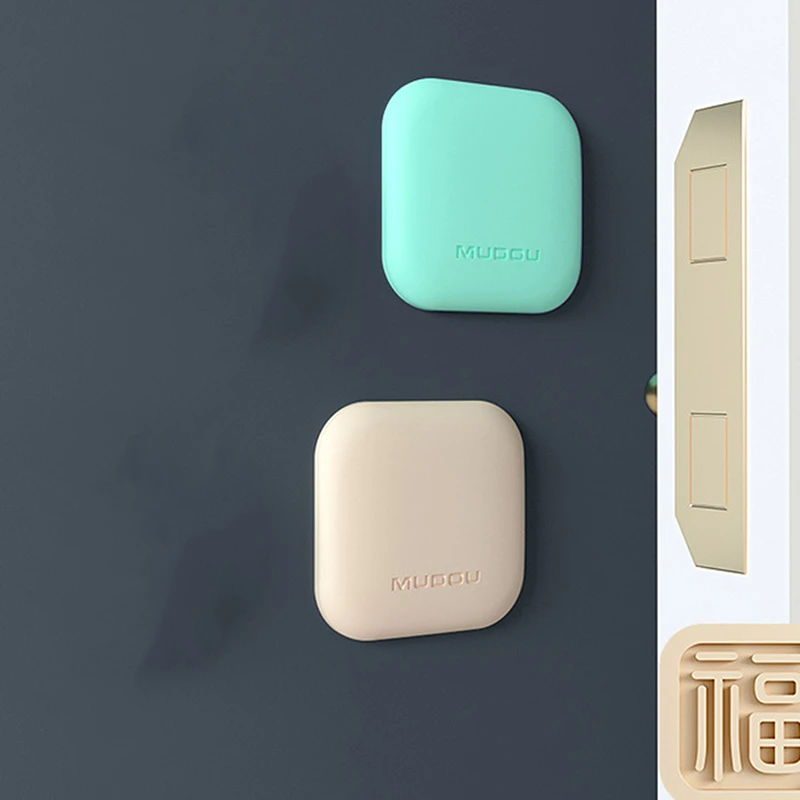 4 unids/set manija de puerta anticolisi&oacute;n almohadilla anticolisi&oacute;n puerta pared refrigerador puerta protecci&oacute;n de silicona coj&iacute;n anticolisi&oacute;n-0