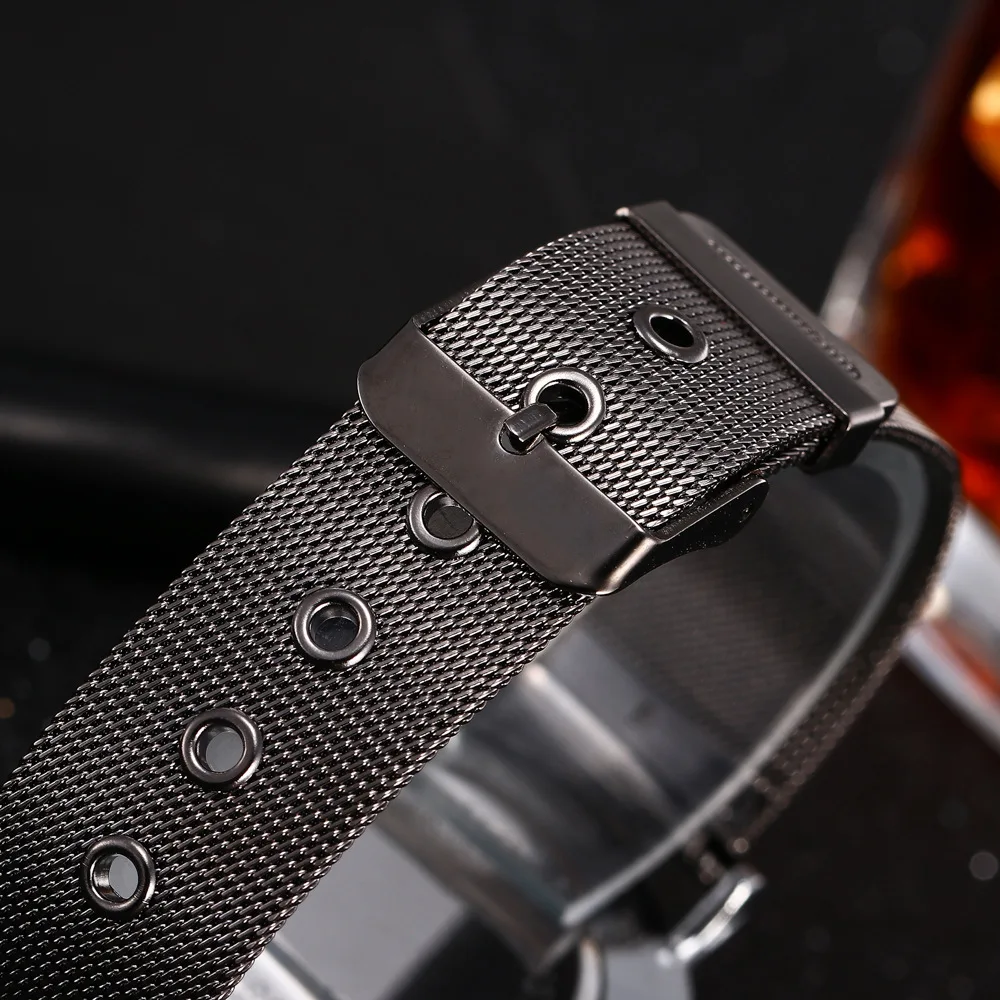 

Luxury Rose Gold Mesh Strap Watch Couple Fashion Fashion Quartz Watch 2021