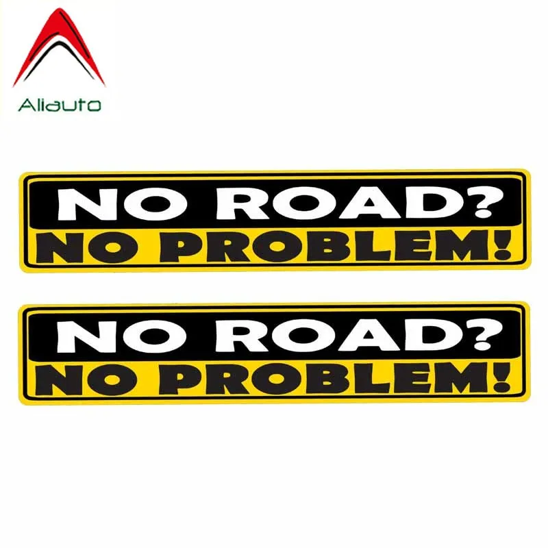 Aliauto 2 X Предупреждающий стикер для автомобиля без дороги? Без проблем! Аксессуары