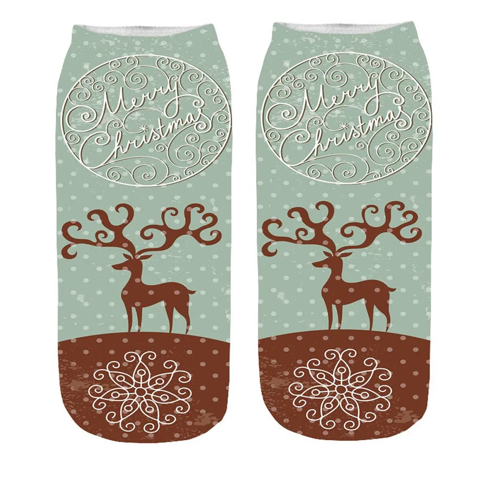 Осень-зима носки горячая распродажа Женская обувь модные 3D со смешными героями