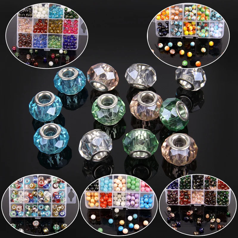 Оригинальные бусины для европейских браслетов и самодельные с кристаллами