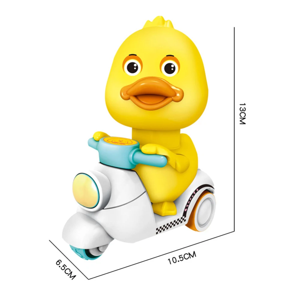 Детские Классические надавливающие игрушки для мотоцикла с желтой уткой