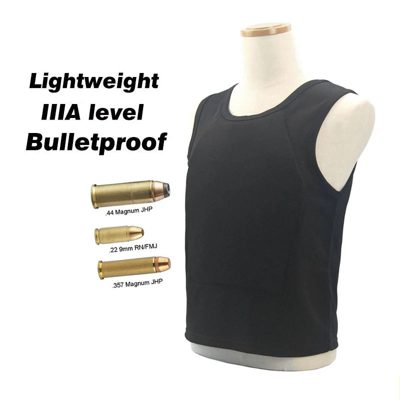 

New Bulletproof Vest IIIA level Ultra-comfortable Lightweight Concealed Hidden Inside Wear Soft Anti-Bullet T shirt Work Clothes