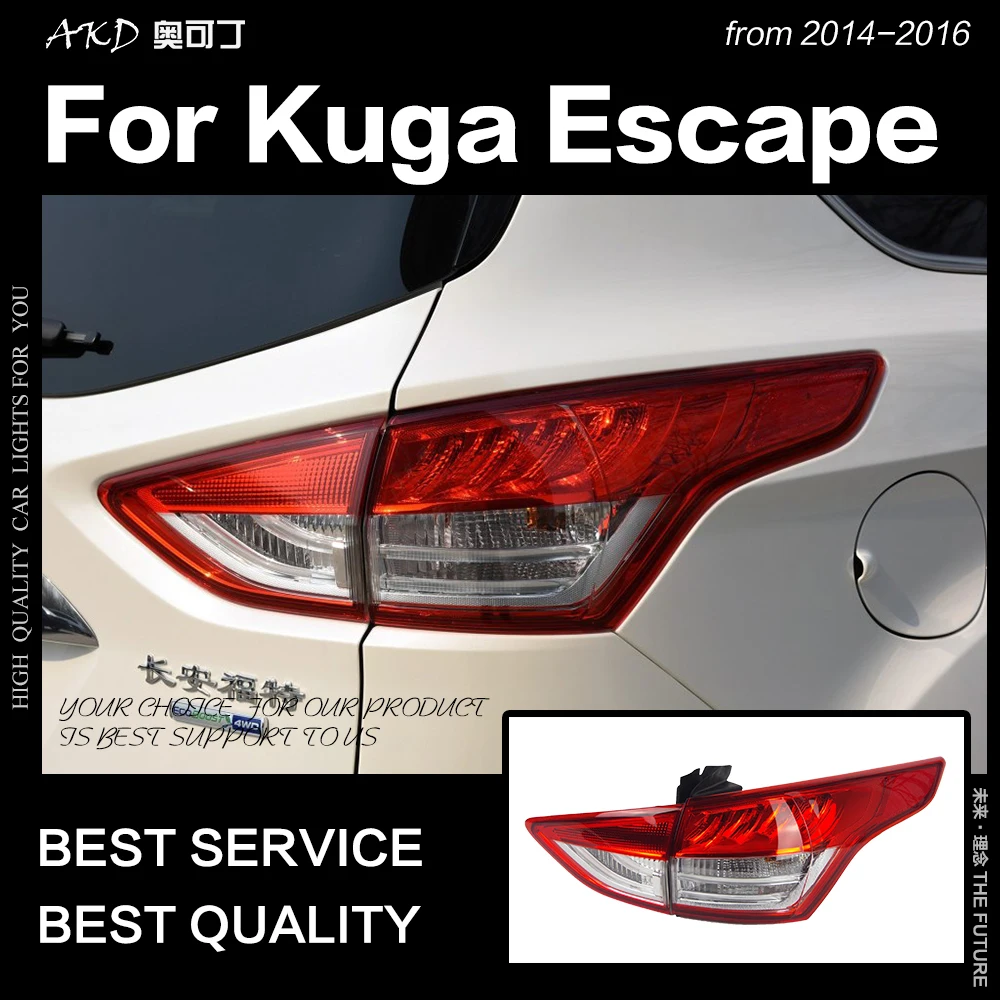 АКД стайлинга автомобилей для Ford Escape хвост светильник s 2014 2016 Kuga светодиодный