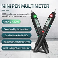 aneng a3007a3008 multimeter pen 6000 counts digital multimeter tester with backlight flashlight for ac dc voltage current test
