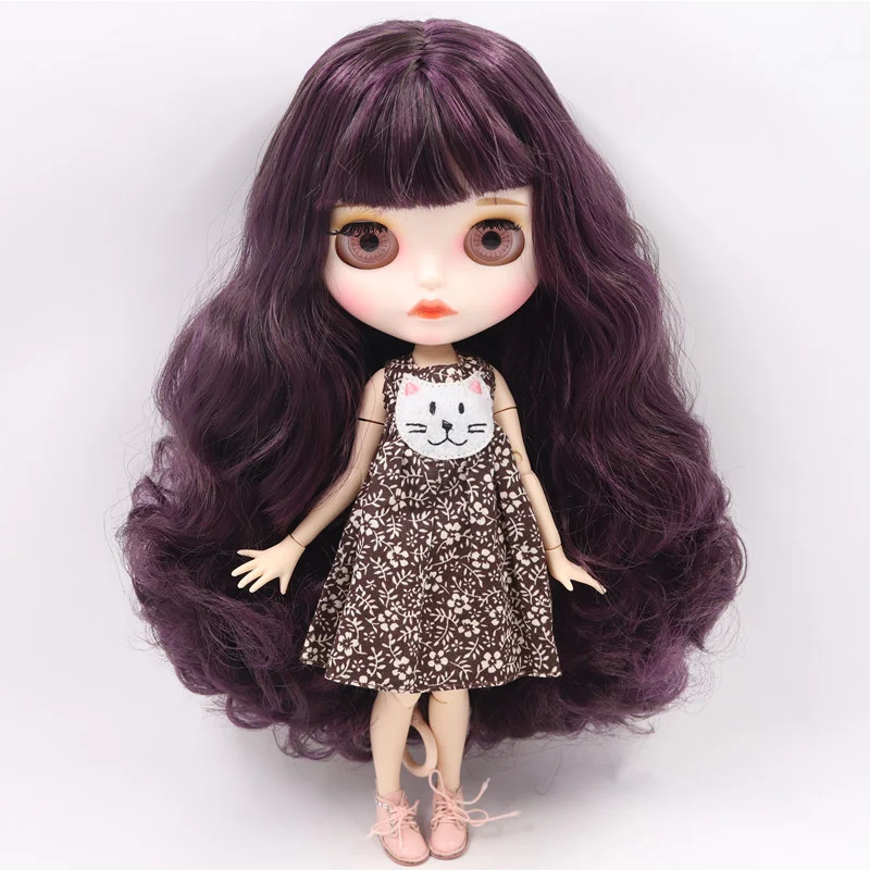 B doll clothes shoes ICY Nude Blyth кукла на заказ № BL135/950 фиолетовый микс каштановые волосы белый цвет кожи 1/6 bjd, pullip, licca, jerryberry - Цвет: B doll clothes shoes