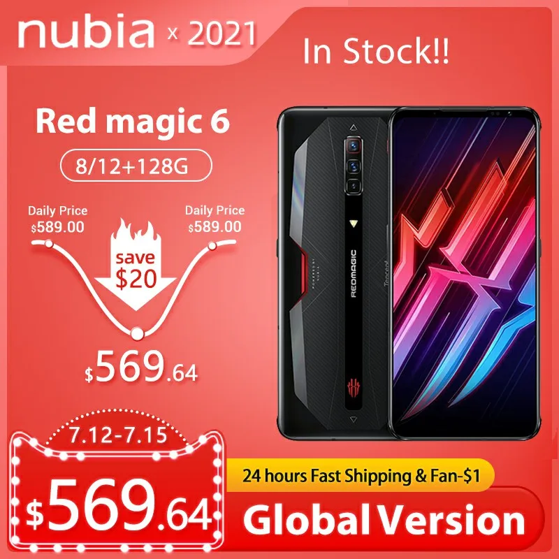 Nubia Red magic 6/6 Pro глобальная версия игровой смартфон рамка Redmagic 5G мобильный телефон