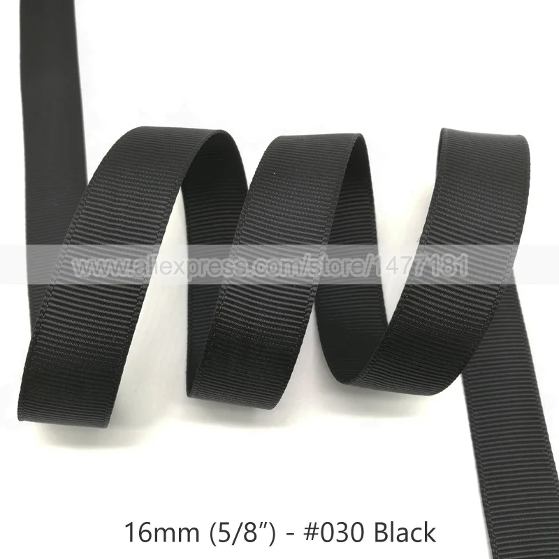 030 Black 20 ярдов) 16 мм корсажная лента высокого качества 5/" 1,6 см белая черная розовая красная синяя Фиолетовая лента корсажная лента для рукоделия - Цвет: 030 Black