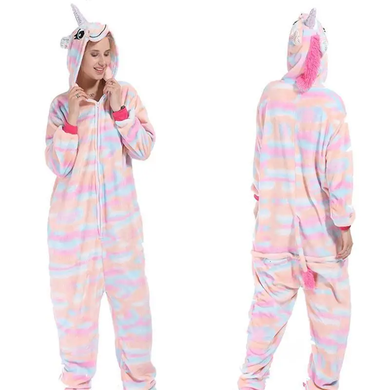 brilliant unicorn Walrus кигуруми комбинезон для взрослых женщин животных пижамы костюм фланелевые костюмы пижамы цельный зимний комбинезон Пижама для косплея - Цвет: brilliant unicorn