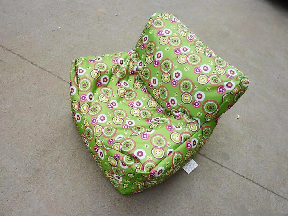 Зеленый круглый ленивый диван для спальни одиночный маленький татами ткань