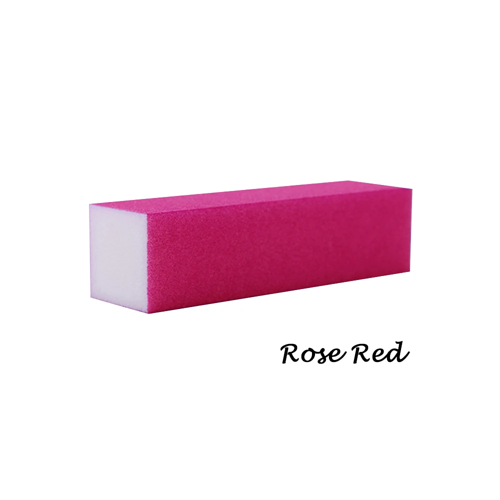 rosered 1 шт., 5 цветов, для УФ-геля, белая пилка для ногтей, буферный блок, лак для маникюра, форма для ногтей, пилочка для педикюра, шлифовальный инструмент для ногтей - Цвет: rosered