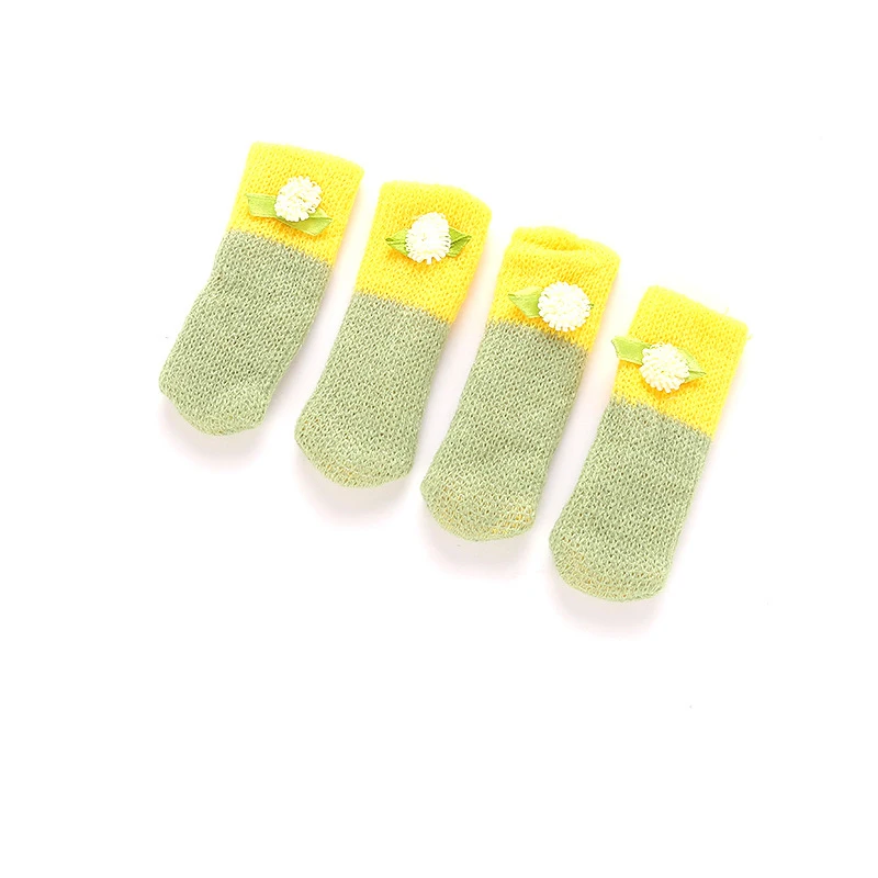 Comwarm 4 шт. милые вязаные носки для стула нескользящие стола дивана защитный чехол