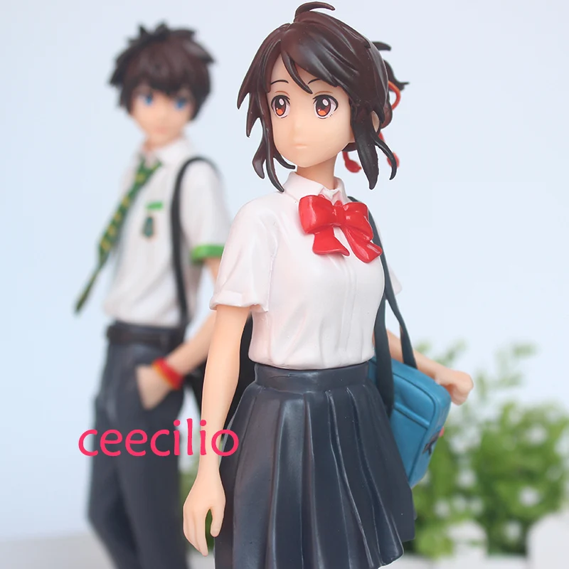 Японское аниме ваше имя Taki Tachibana Mitsuha Miyamizu ПВХ фигурка модель игрушки|model toy|japanese