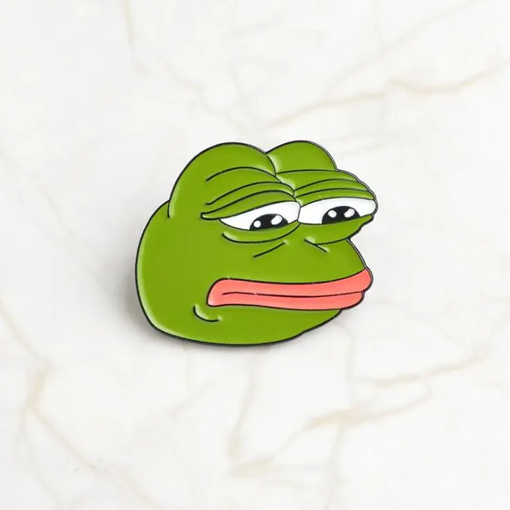Мультяшная зеленая эмалированная брошь животное лягушка кошка значок из сплава горный пик листья земля Скелет камера булавка модная одежда ювелирные изделия