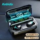 Kebidu TWS Bluetooth наушники V5.0 9D стерео беспроводные наушники спортивные водонепроницаемые наушники мини настоящие беспроводные наушники