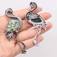 womens brooch natural stone pendant ostrich shaped for jewelry making diy necklace bracelet clothes shirts accessory