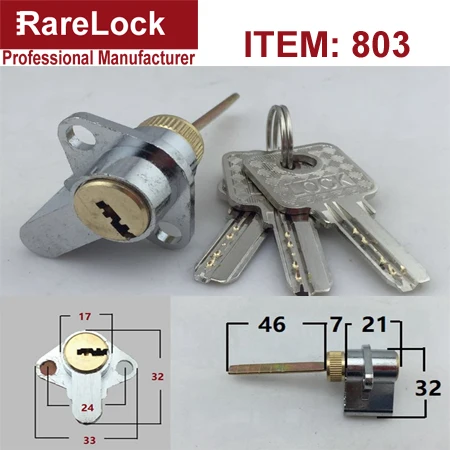 803 Rarelock дверной замок цилиндр для дома ворота спальня ванная комната отель офисная Дверь Аксессуары для замены DIY MS562 hh - Цвет: 803