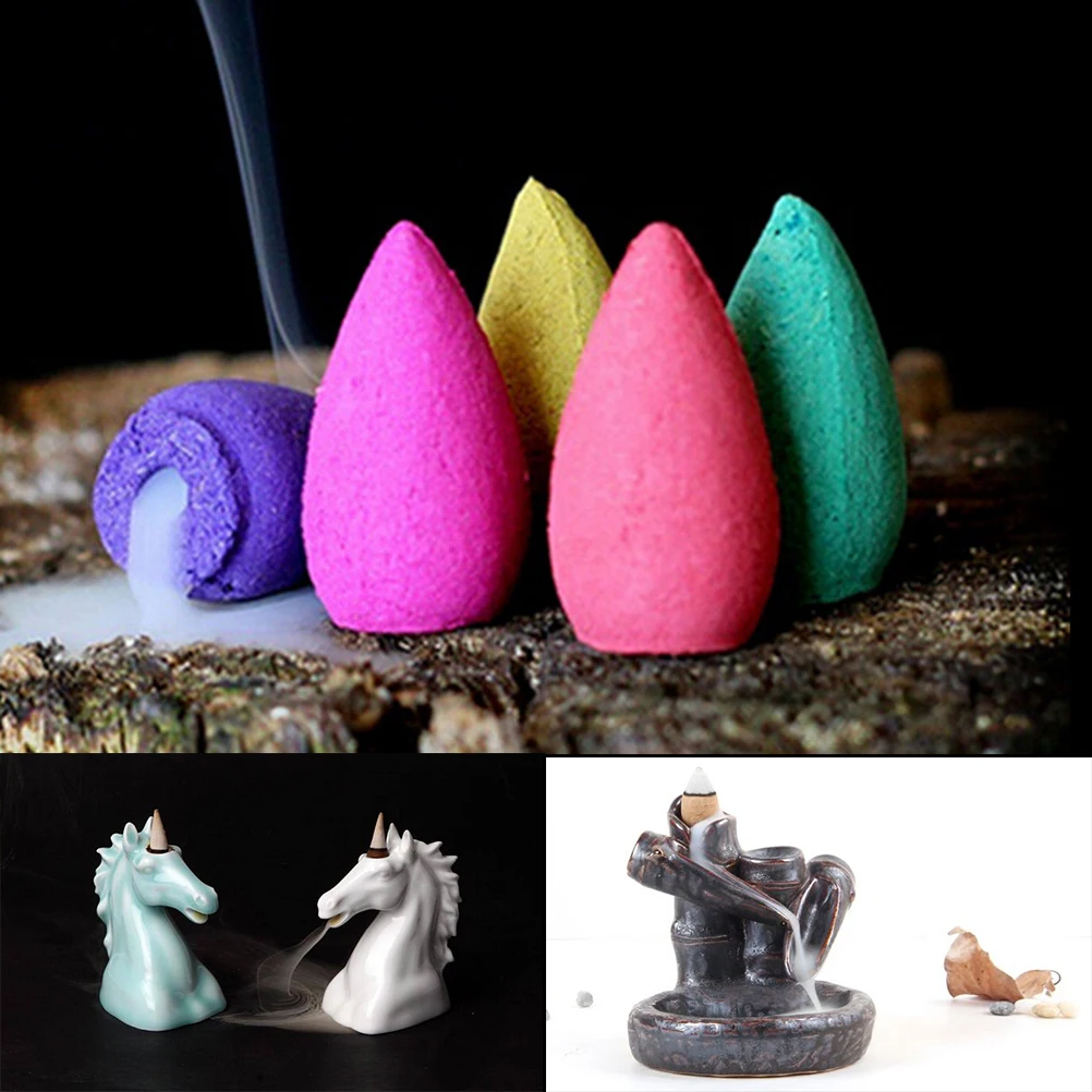 70 шт традиционный ароматерапия конус естественный дыма башня конусов пуля