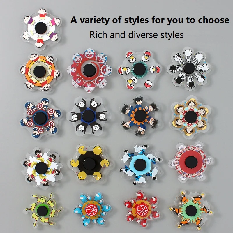 

New Manual Dynamic Spinner Fidget Toy Anime Dynamic Hand Spinner Running Fingertip Spinner for Children Adult Stress Relief Toys