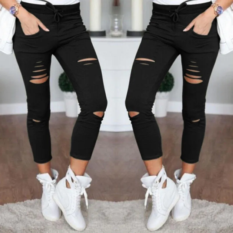 Women Pants Black High Waist Plus Size Harem Causal Elastic Pencil Cotton Trousers Harajuku Casual Joggers | Женская одежда