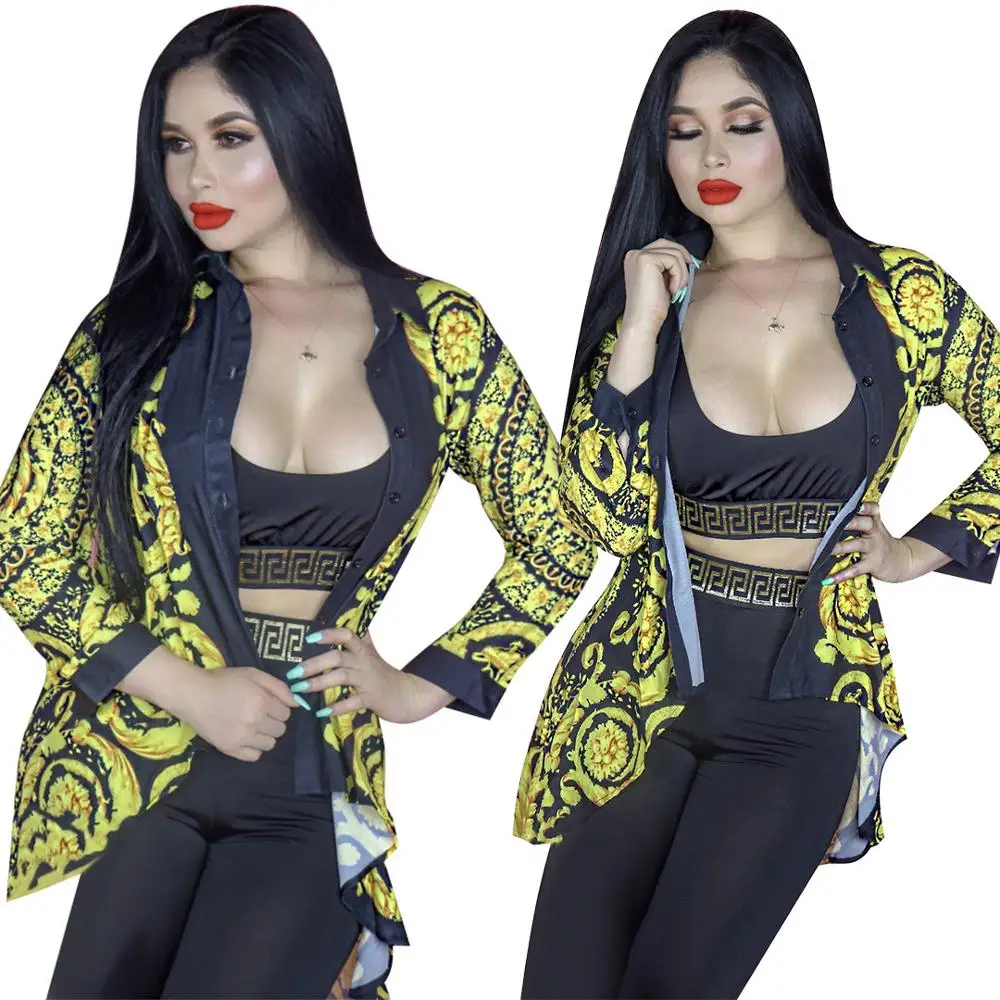 European and American fashion button long-sleeved shirt C1 |