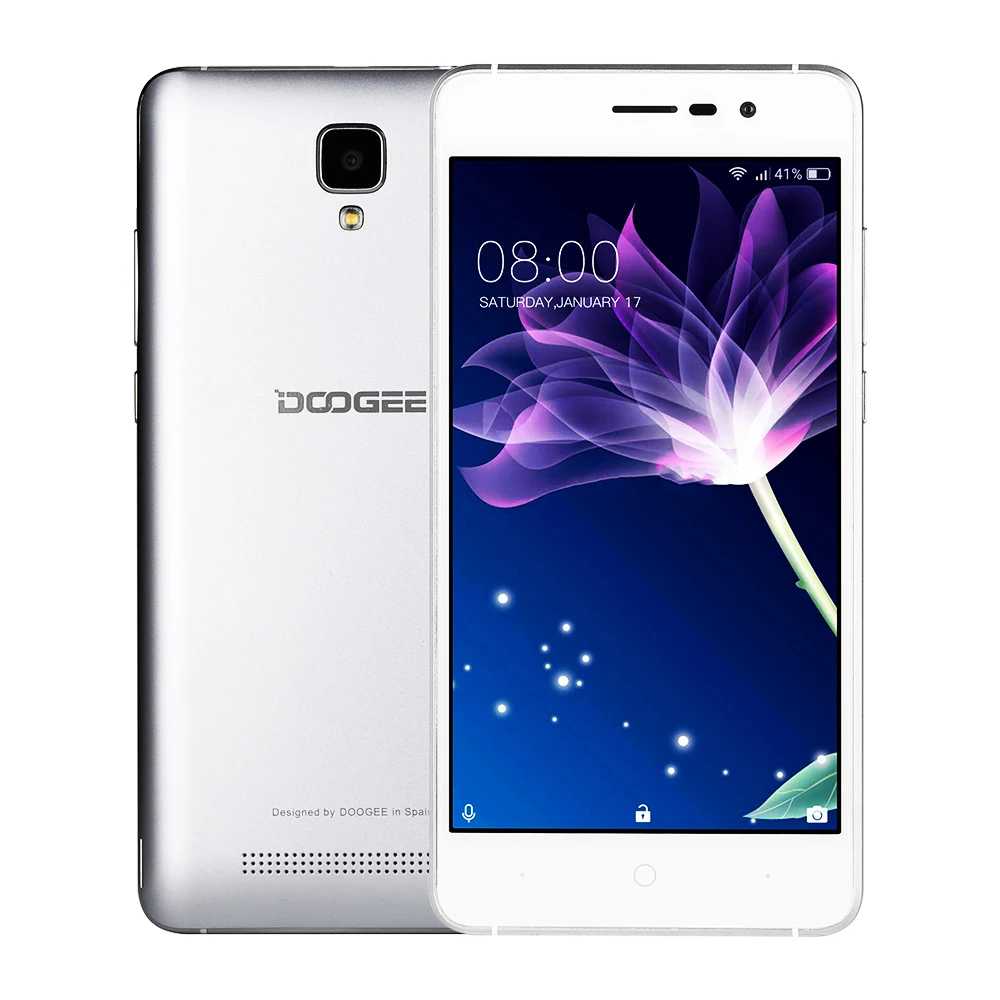 Самый дешевый телефон DOOGEE X10S 5 0 дюйма IPS 8 ГБ Android 6 две SIM-карты MTK 6580 МП 3360 мАч WCDMA GSM