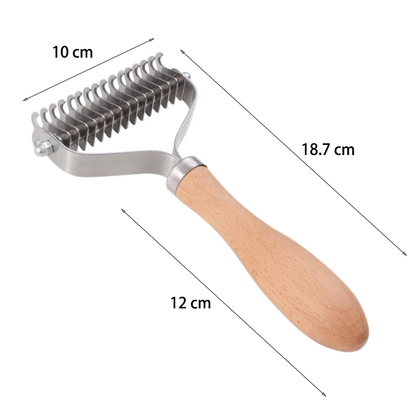 Расческа из нержавеющей стали для домашних животных двухсторонняя щетка