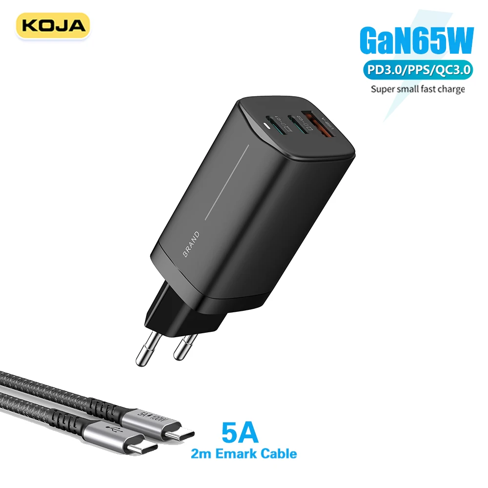 

65W USB-C Ган зарядное устройство для быстрой зарядки TYPE-C PD QC3.0 PPS SCP для Iphone 12 Pro MacBook IPad Samsung HuaweiXiaomi телефонный адаптер