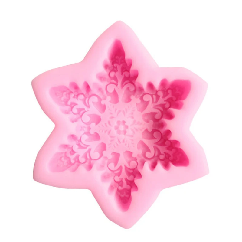 3D Snowflake ซิลิโคนช็อกโกแลต Mould หัวใจรักสบู่เทียน Polymer Clay แม่พิมพ์หัตถกรรม DIY รูปแบบสบู่เครื่องมือ
