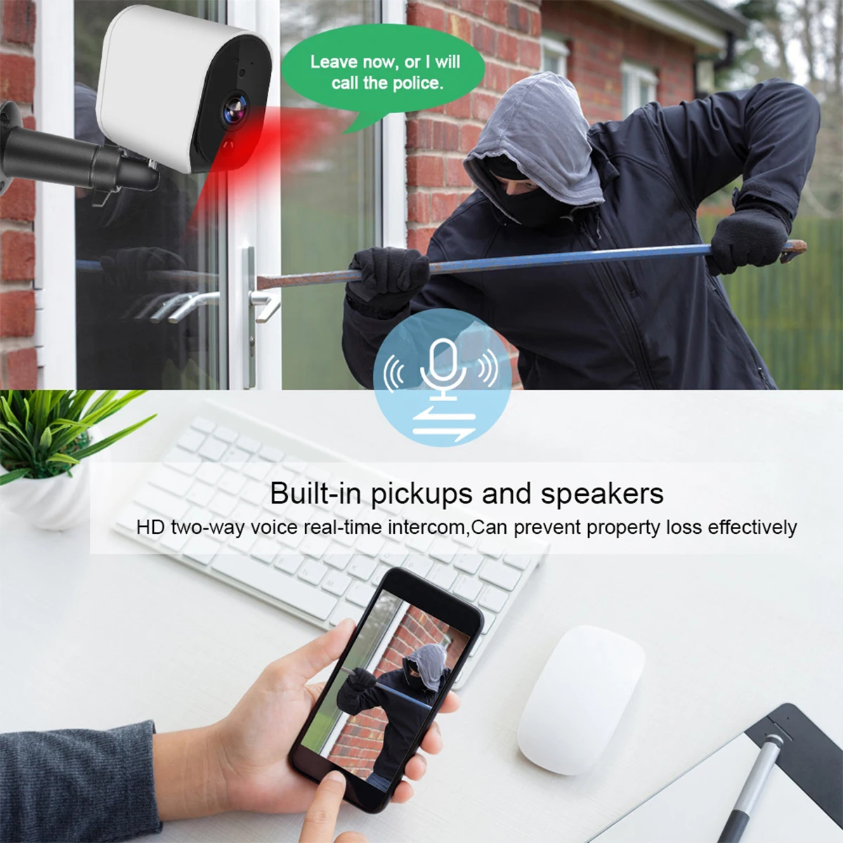1080P Wi-Fi камера с питанием от батареи 2.0MP HD уличная Беспроводная ip-камера безопасности наблюдения Всепогодная PIR сигнализация запись аудио