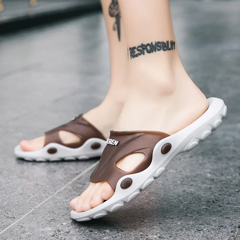 Шлепанцы унисекс из ЭВА массажные мягкие черные | Обувь