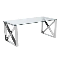 new customized european luxury stainless steel marble or glass top coffee side table for living room furniture